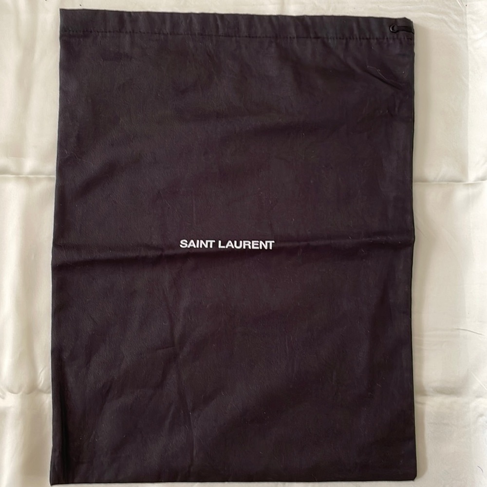 Saint Laurent Black Dust Bag 15” x 13”